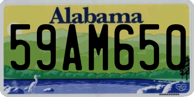 AL license plate 59AM650