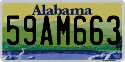 AL license plate 59AM663
