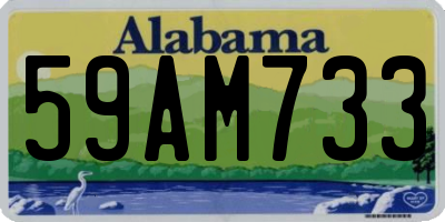 AL license plate 59AM733