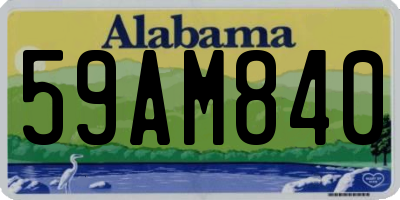 AL license plate 59AM840