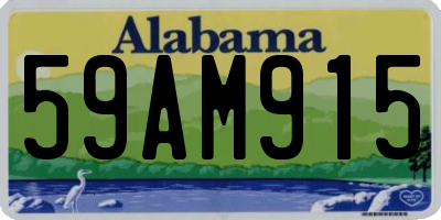 AL license plate 59AM915