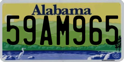 AL license plate 59AM965