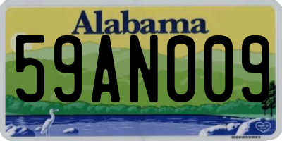 AL license plate 59AN009