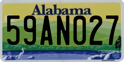 AL license plate 59AN027