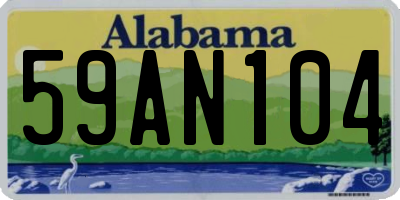 AL license plate 59AN104