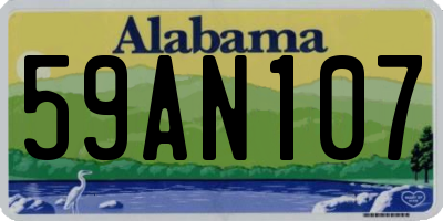 AL license plate 59AN107
