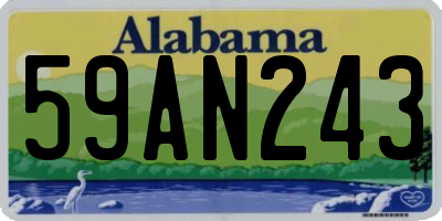 AL license plate 59AN243