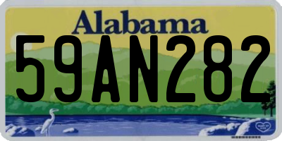 AL license plate 59AN282