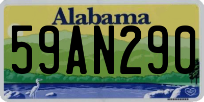 AL license plate 59AN290