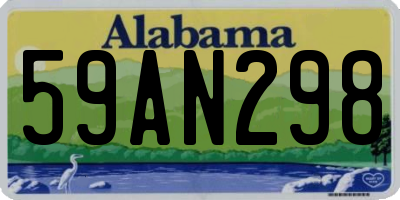 AL license plate 59AN298