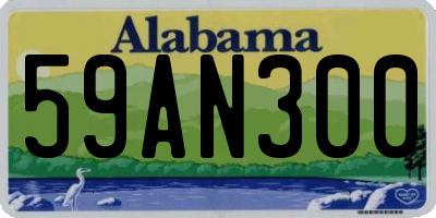 AL license plate 59AN300