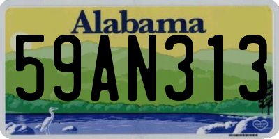 AL license plate 59AN313