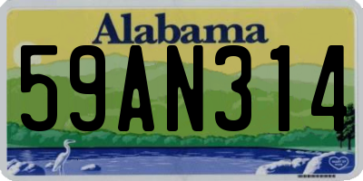 AL license plate 59AN314