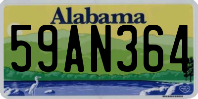 AL license plate 59AN364