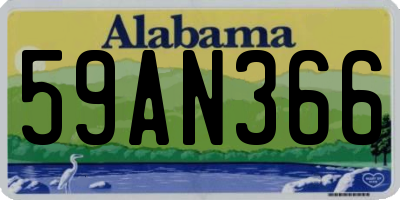 AL license plate 59AN366