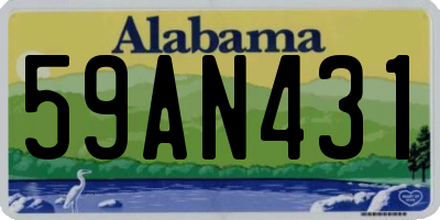 AL license plate 59AN431