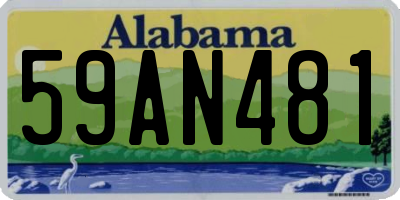 AL license plate 59AN481