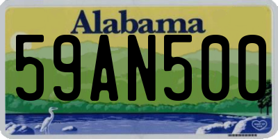 AL license plate 59AN500
