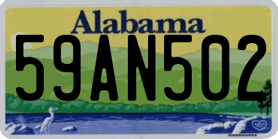 AL license plate 59AN502