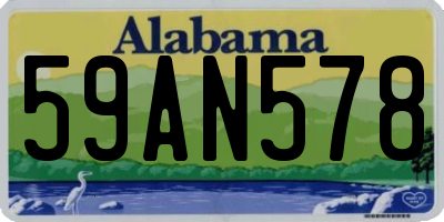 AL license plate 59AN578
