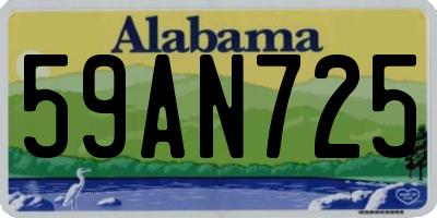 AL license plate 59AN725