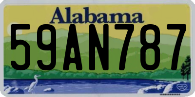 AL license plate 59AN787