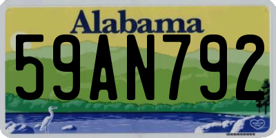 AL license plate 59AN792