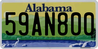 AL license plate 59AN800