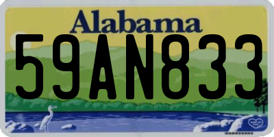AL license plate 59AN833