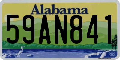 AL license plate 59AN841