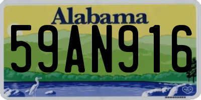 AL license plate 59AN916