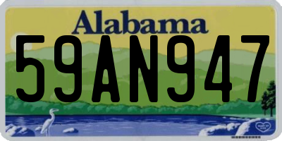 AL license plate 59AN947
