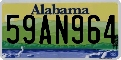 AL license plate 59AN964