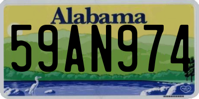 AL license plate 59AN974
