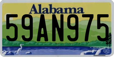 AL license plate 59AN975