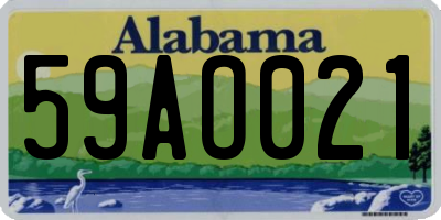 AL license plate 59AO021