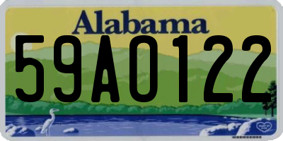 AL license plate 59AO122