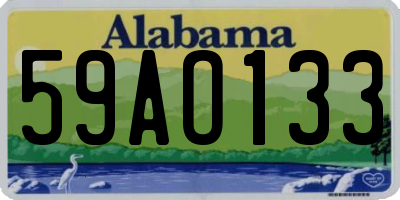 AL license plate 59AO133