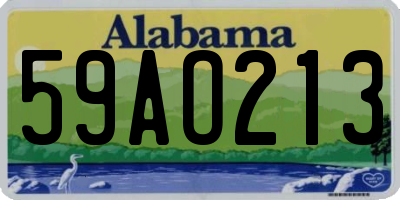 AL license plate 59AO213