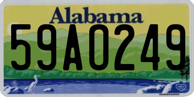 AL license plate 59AO249