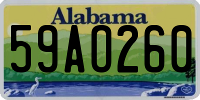 AL license plate 59AO260