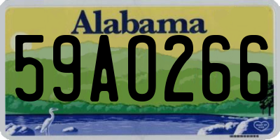 AL license plate 59AO266