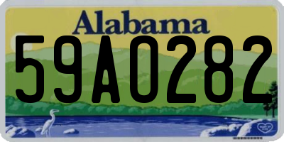 AL license plate 59AO282