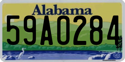 AL license plate 59AO284