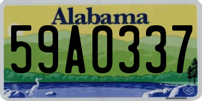 AL license plate 59AO337