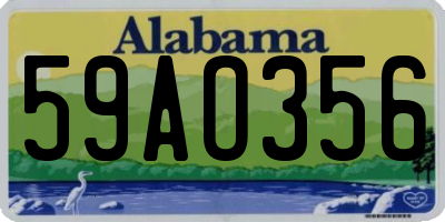 AL license plate 59AO356