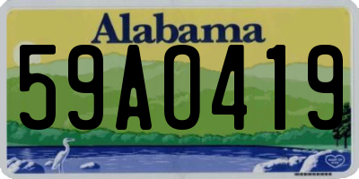 AL license plate 59AO419