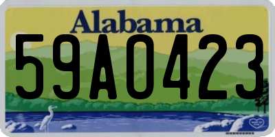 AL license plate 59AO423