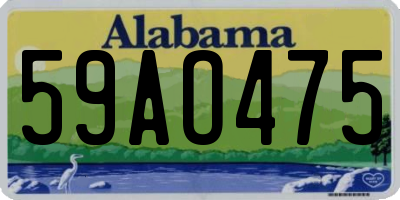 AL license plate 59AO475