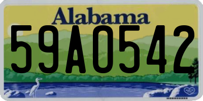 AL license plate 59AO542